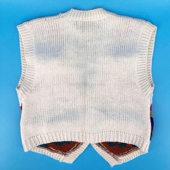 90s button front sweater vest 1990s vintage - Picture 3 of 4